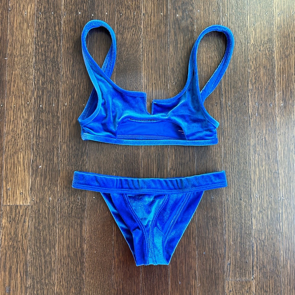 Frankie’s Bikinis velvet bikini top & bottom